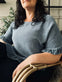 Bluse Olivia hørmix Dusty navy - VIAMAJA.DK