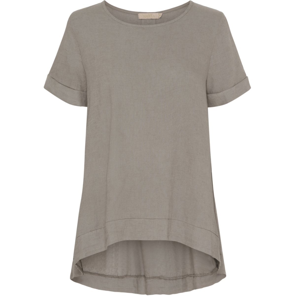 Bluse oversize hør – Fango / beige - VIAMAJA.DK