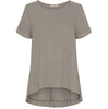 Bluse oversize lin – Fango / beige