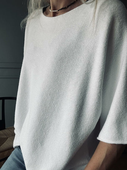 Bluse Sia white – Oversize - VIAMAJA.DK