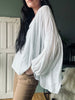 Bluse Summer white m. ballongermer