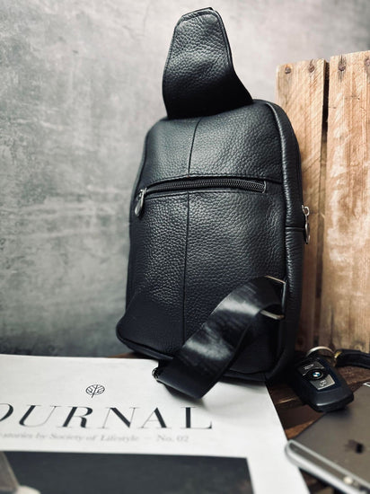 Bodybag Black leather - VIAMAJA.DK