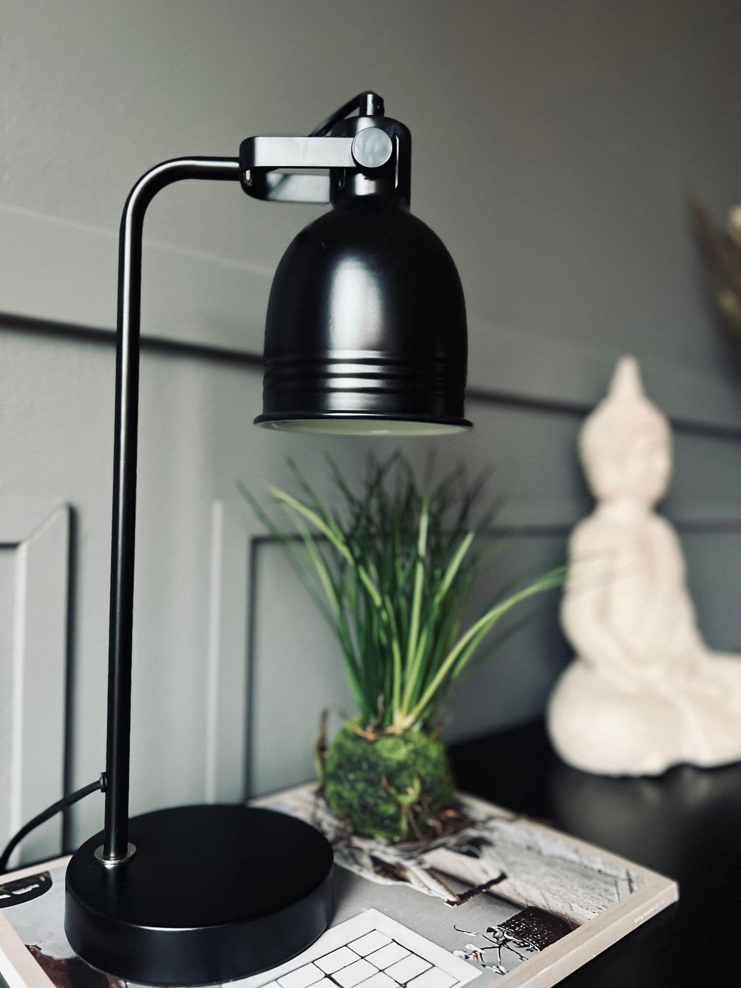 Bordlampe 42 cm - Sort metal - VIAMAJA.DK