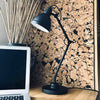 Bordlampe med "knekk" - Sort metall