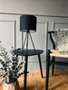 Bordlampe - Svart på ben