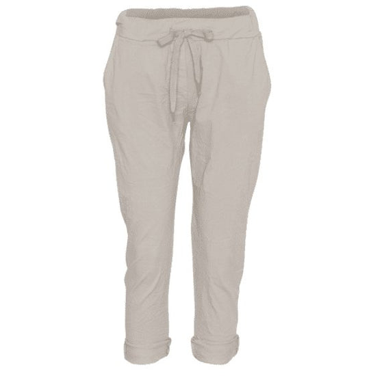 Bukser COMFY – Beige fløjl – One Size - VIAMAJA.DK