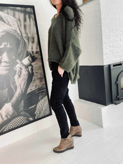Bukser COMFY - Sort fløjl - One Size - VIAMAJA.DK