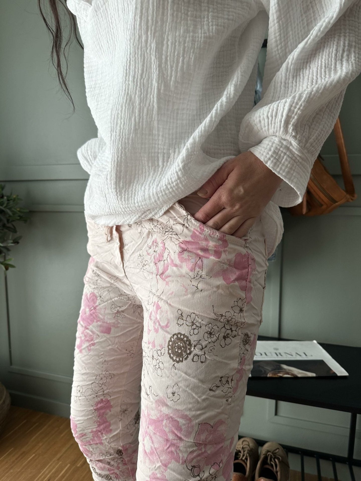 Bukser FLOWER Rose - VIAMAJA.DK