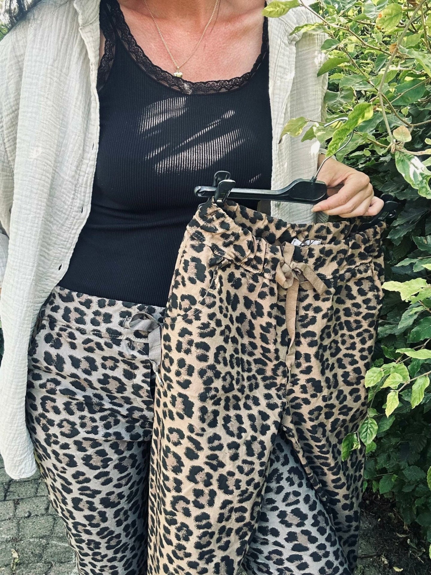 Bukser Leopard med stretch - VIAMAJA.DK