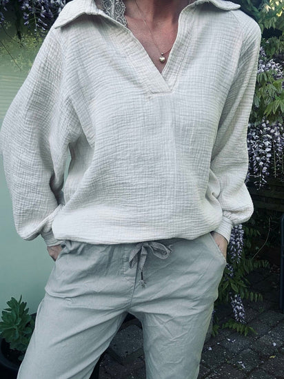 Bukser m. stretch - Beige plus onesize 40 - 48 - VIAMAJA.DK