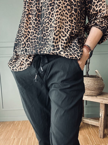 Bukser m. stretch - Black plus onesize 40 - 48 - VIAMAJA.DK
