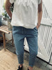Bukser m. stretch - Blå plus onesize 40-48