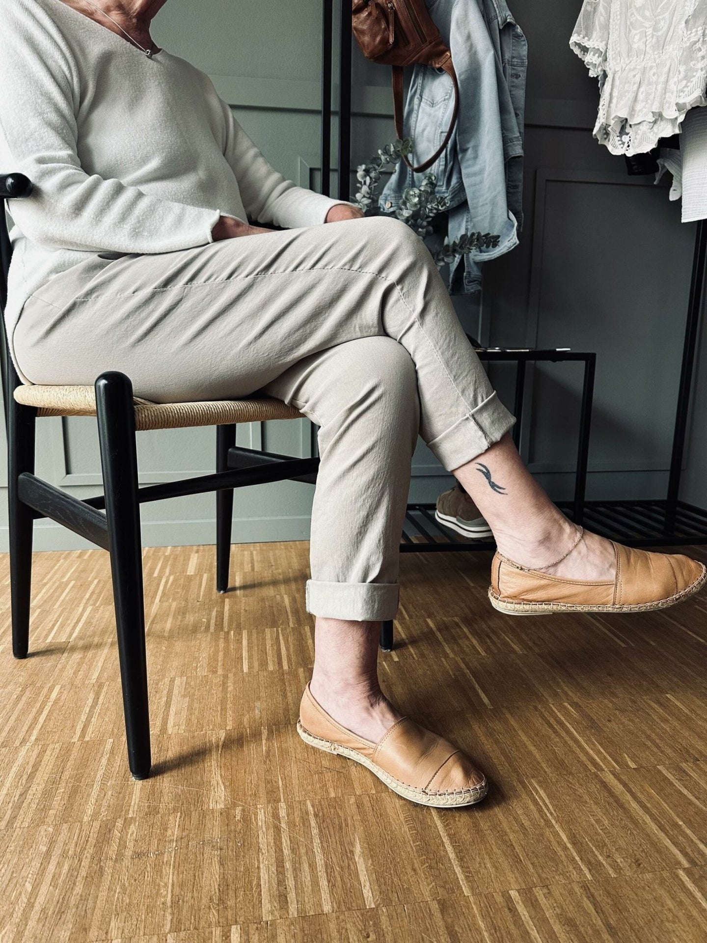 Bukser m. stretch – Kaki plus onesize 40 - 48 - VIAMAJA.DK