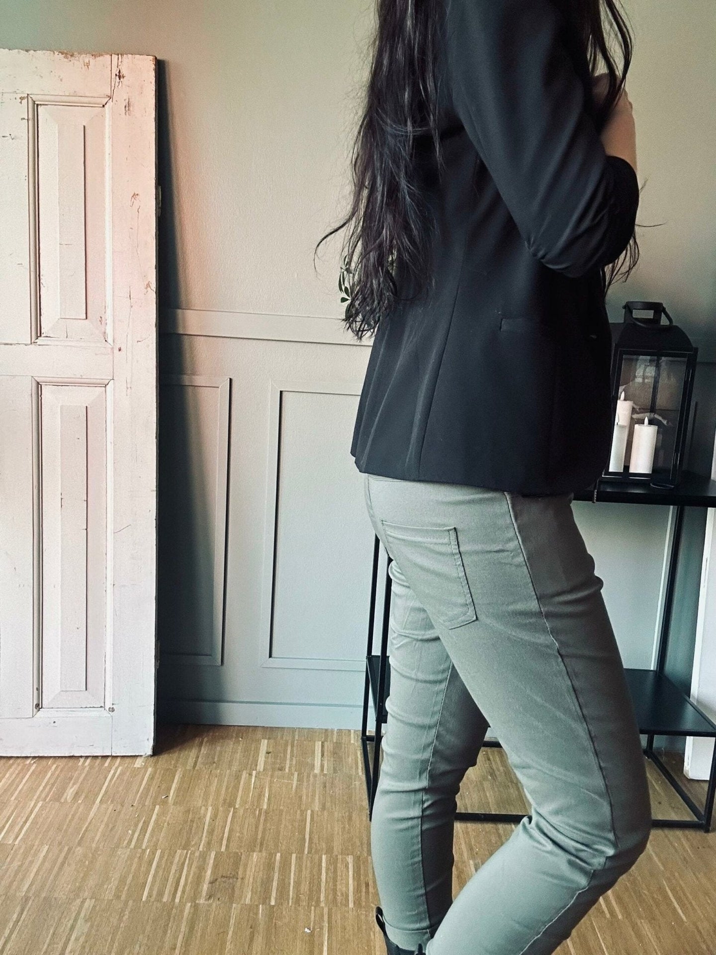 Bukser med stretch – Kaki - VIAMAJA.DK