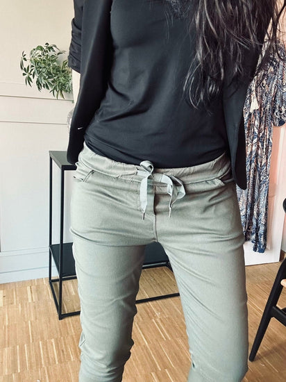 Bukser med stretch – Kaki - VIAMAJA
