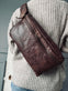 Bumbag Big Leather - Dark cognac - VIAMAJA.DK