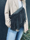 Bumbag COW Black - med frynser - VIAMAJA.DK