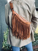 Bumbag COW Cognac med franser