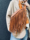 Bumbag COW Cognac med frynser - VIAMAJA.DK