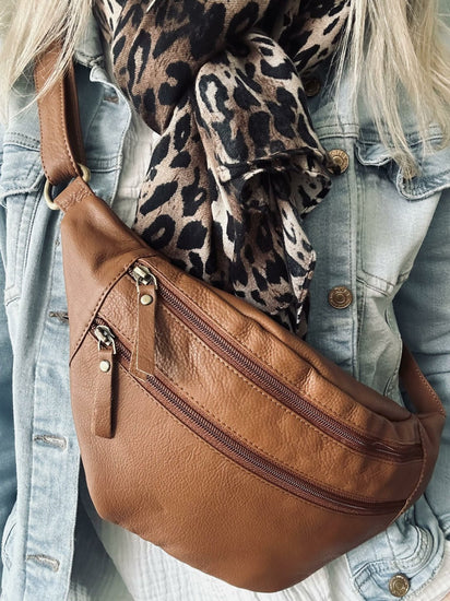 Bumbag Ella dark cognac - VIAMAJA.DK