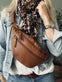Bumbag Ella dark cognac - VIAMAJA.DK