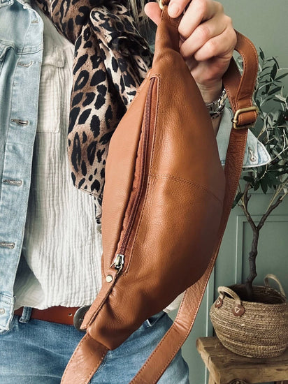 Bumbag Ella dark cognac - VIAMAJA.DK