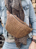 Bumbag flettet lær - Nature