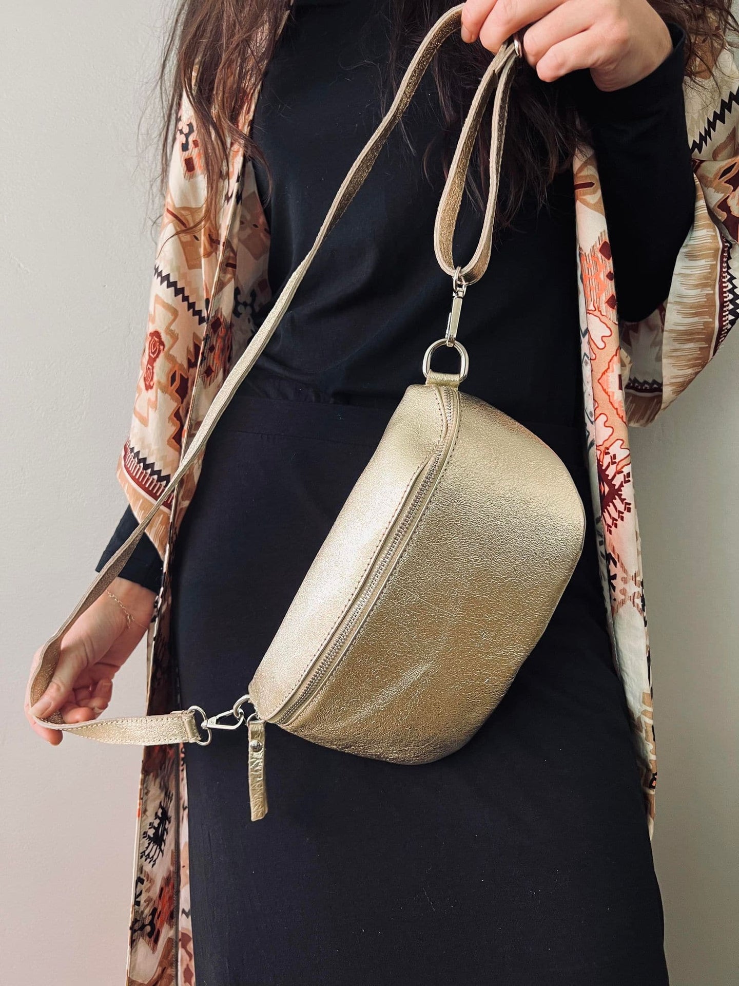 Bumbag Golden leather - VIAMAJA.DK