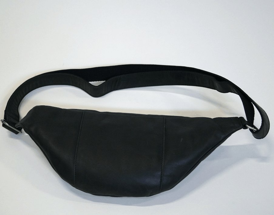 Bumbag i sort bøffelskind - small - VIAMAJA.DK
