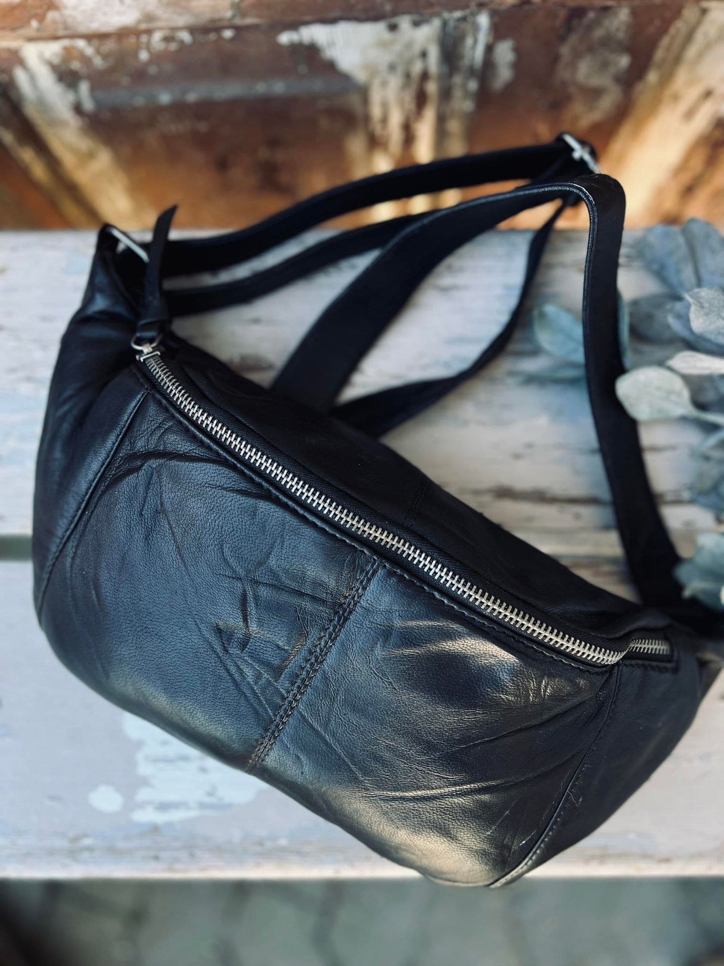 Bumbag JUNE - BIG Black - VIAMAJA.DK
