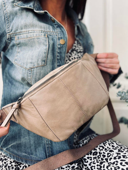 Bumbag JUNE - Dark Beige - VIAMAJA.DK