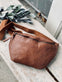 Bumbag KATIE flet - Dark cognac - VIAMAJA.DK