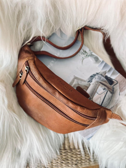 Bumbag – LINA cognac - VIAMAJA.DK