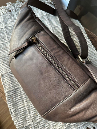 Bumbag LOCK – Brown - VIAMAJA.DK