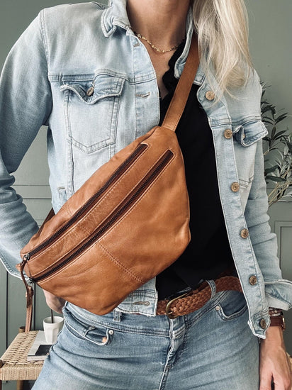 Bumbag LOCK - Cognac - VIAMAJA.DK