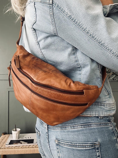 Bumbag LOCK - Cognac - VIAMAJA.DK