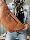 Bumbag LOCK - Cognac - VIAMAJA.DK