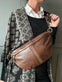 Bumbag m. kontrast - Dark cognac - VIAMAJA.DK