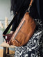Bumbag m. kontrast – XL Cognac - VIAMAJA.DK