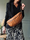 Bumbag m. kontrast – XL Cognac - VIAMAJA.DK