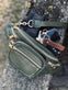 Bumbag MAY - Dark green med Guld - VIAMAJA.DK