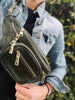 Bumbag MAY - Dark green med Gull