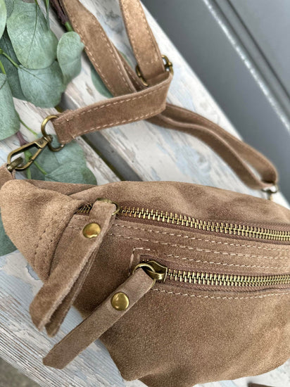 Bumbag Ruskind Beige - VIAMAJA.DK