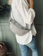 Bumbag silver grey leather - VIAMAJA.DK