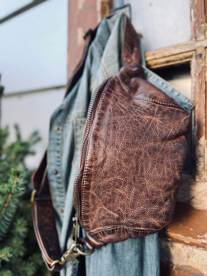 Bumbag SITA BROWN - lækker kraftig læder - VIAMAJA.DK