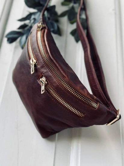 Bumbag SPRING Dark cognac - VIAMAJA.DK