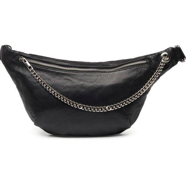 Bumbag Trendy black leather - VIAMAJA.DK