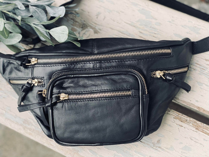 Bumbag - VINTAGE Black / Gold - VIAMAJA.DK