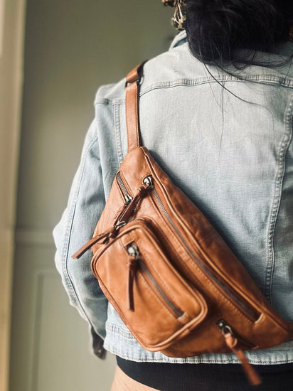 Bumbag – VINTAGE cognac - VIAMAJA.DK