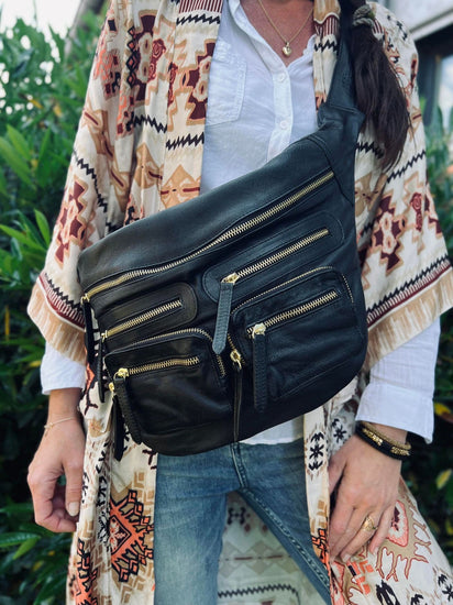 Bumbag XL Raw - Black / gold - VIAMAJA.DK